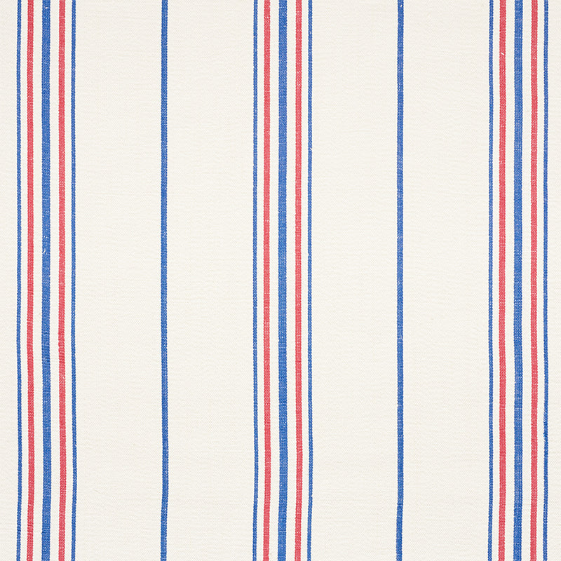 SCHUMACHER  CHAMBRAY SCARSET STRIPE HIGH PERFORMANCE,PATTERN WOVENS HIGH PERFORMANCE,PATTERN WOVENS BLUE  , RED   - 75261