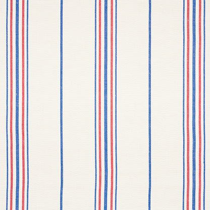 SCHUMACHER  CHAMBRAY SCARSET STRIPE HIGH PERFORMANCE,PATTERN WOVENS HIGH PERFORMANCE,PATTERN WOVENS BLUE  , RED   - 75261