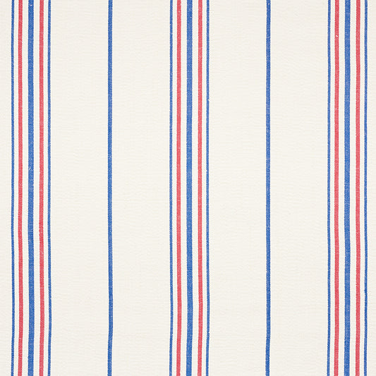 SCHUMACHER  CHAMBRAY SCARSET STRIPE HIGH PERFORMANCE,PATTERN WOVENS HIGH PERFORMANCE,PATTERN WOVENS BLUE  , RED   - 75261
