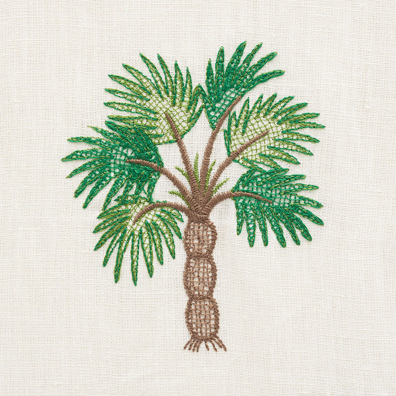 SCHUMACHER  NAUTILUS PALMETTO BEACH EMBROIDERY EMBROIDERIES EMBROIDERIES GREEN   - 75300