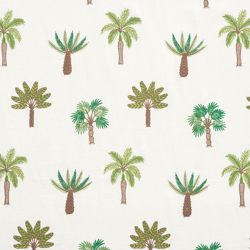 SCHUMACHER  NAUTILUS PALMETTO BEACH EMBROIDERY EMBROIDERIES EMBROIDERIES GREEN   - 75300