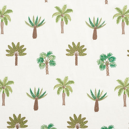 SCHUMACHER  NAUTILUS PALMETTO BEACH EMBROIDERY EMBROIDERIES EMBROIDERIES GREEN   - 75300
