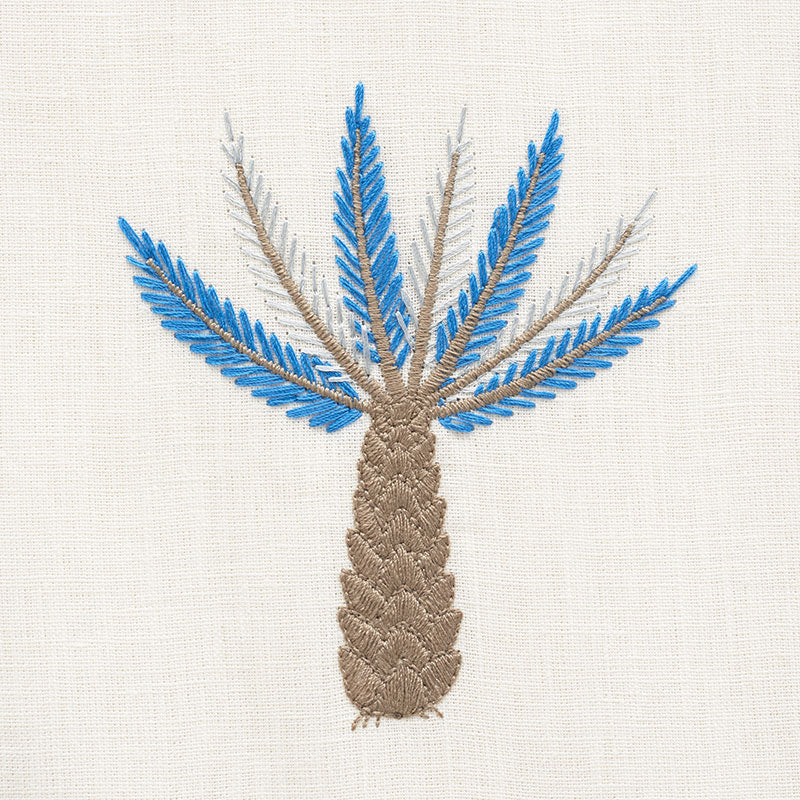 SCHUMACHER  NAUTILUS PALMETTO BEACH EMBROIDERY EMBROIDERIES EMBROIDERIES BLUE   - 75301