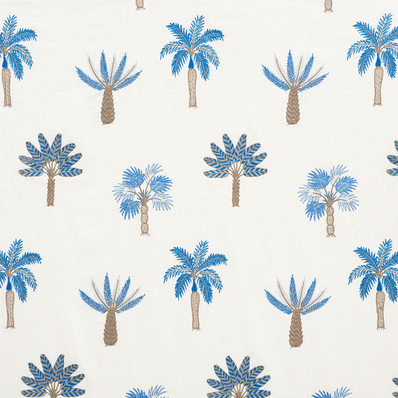 SCHUMACHER  NAUTILUS PALMETTO BEACH EMBROIDERY EMBROIDERIES EMBROIDERIES BLUE   - 75301