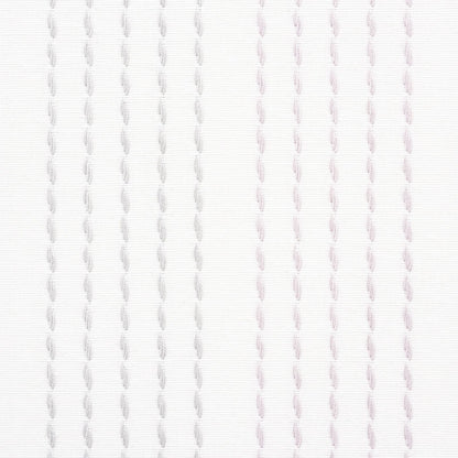 White fabric with evenly spaced pale pink vertical chain-stitched lines; soft textured textile.