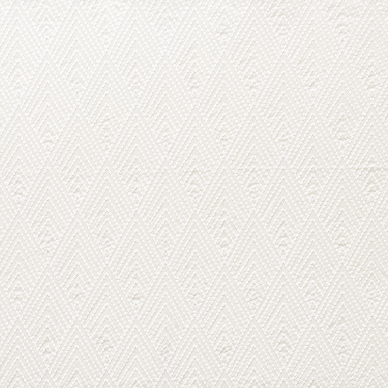 Cream textured fabric with a subtle chevron zigzag weave, soft, versatile upholstery or drapery material.