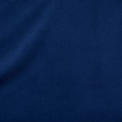 Navy blue velvet fabric swatch with smooth texture and subtle diagonal shadow.