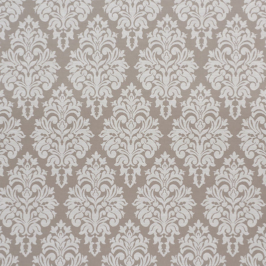 SCHUMACHER  THE GOOD LIFE INDOOR/OUTDOOR DAUPHINE DAMASK INDOOR/OUTDOOR PATTERN WOVENS,HIGH PERFORMANCE,INDOOR/OUTDOOR PATTERN WOVENS,HIGH PERFORMANCE,INDOOR/OUTDOOR TAUPE   - 75411