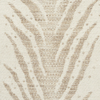 Neutral beige woven rug with abstract tan brushstroke pattern and textured natural-fiber look.