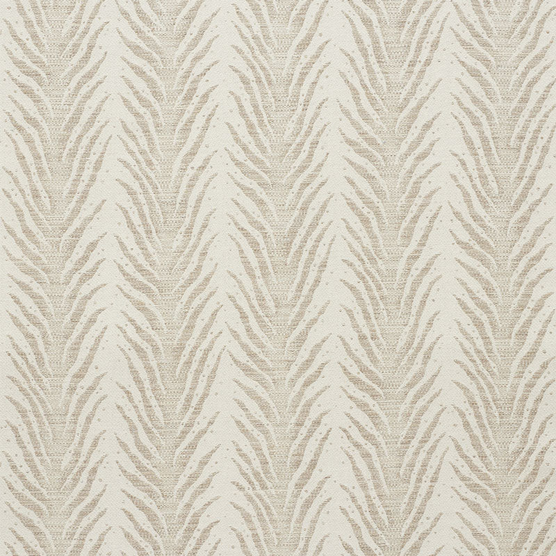 Neutral beige wallpaper with repeating tan fern leaf pattern, botanical decor style.