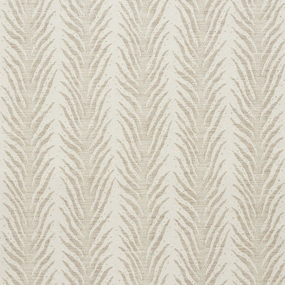 Neutral beige wallpaper with repeating tan fern leaf pattern, botanical decor style.