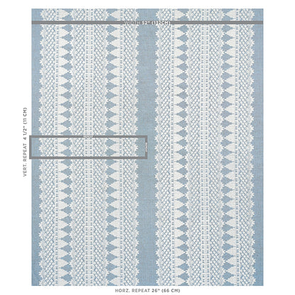 SCHUMACHER  RHAPSODY IN BLUE Wentworth Embroidery EMBROIDERIES EMBROIDERIES CHAMBRAY   - 75475