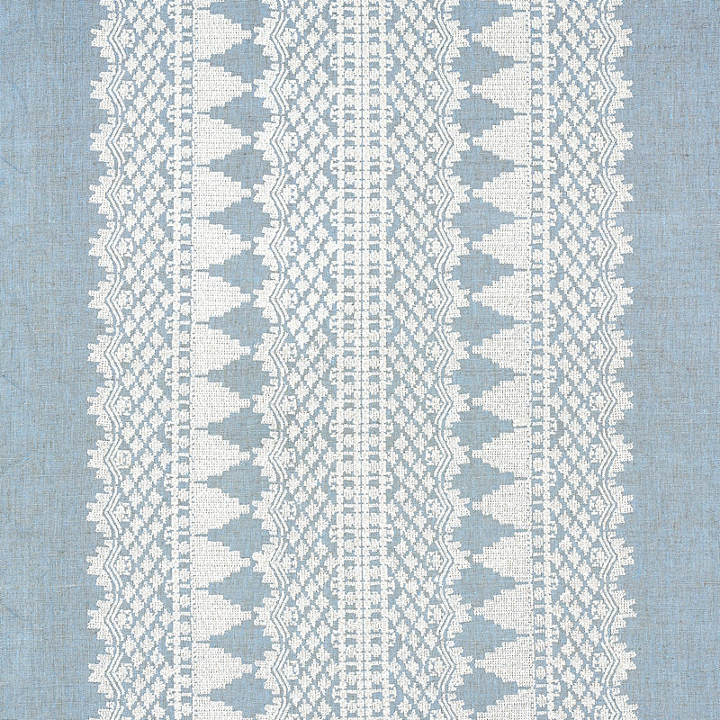 SCHUMACHER  RHAPSODY IN BLUE Wentworth Embroidery EMBROIDERIES EMBROIDERIES CHAMBRAY   - 75475