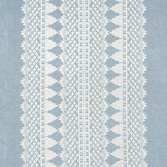 SCHUMACHER  RHAPSODY IN BLUE Wentworth Embroidery EMBROIDERIES EMBROIDERIES CHAMBRAY   - 75475