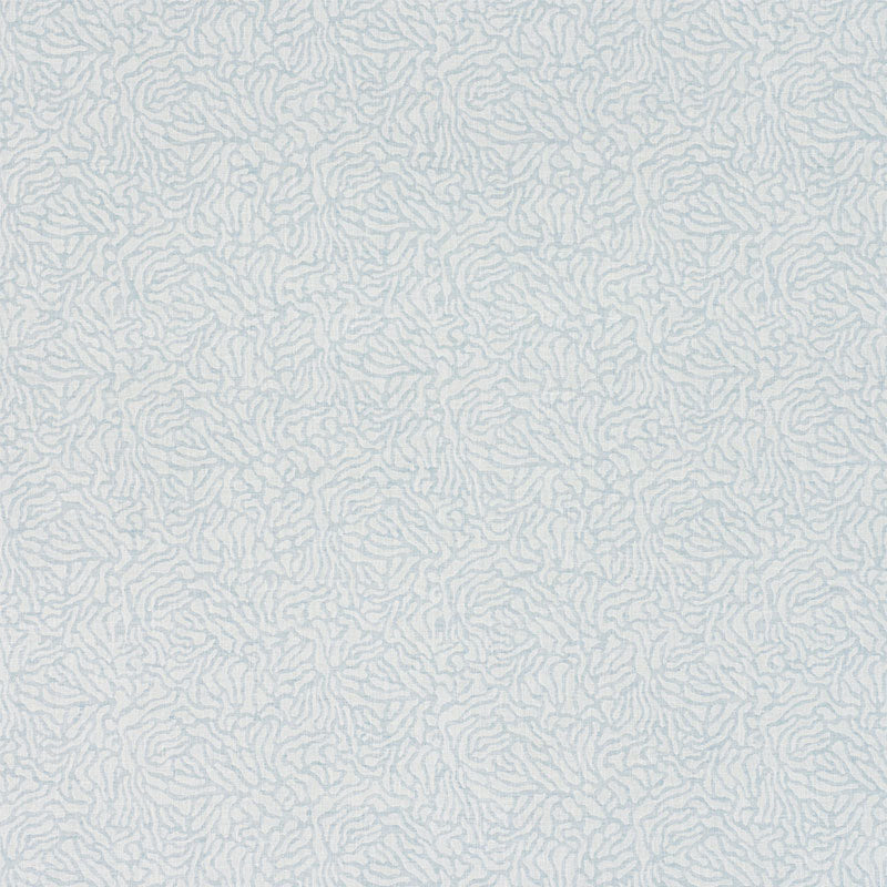 Light gray textured fabric with a subtle pale blue-gray meandering organic pattern.