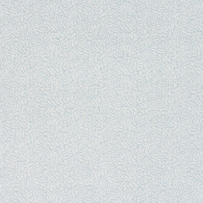 Light gray textured fabric with a subtle pale blue-gray meandering organic pattern.