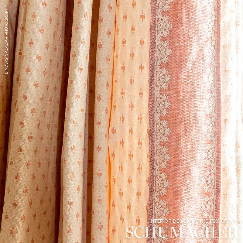 SCHUMACHER FABRIC  NEW TRADITIONAL BARLOW   BLUSH   - 75530