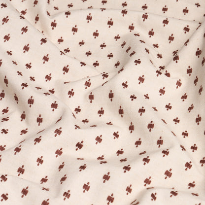 SCHUMACHER  NEW TRADITIONAL BARLOW PATTERN WOVEN PATTERN WOVEN LIGHT BROWN ON IVORY   - 75533