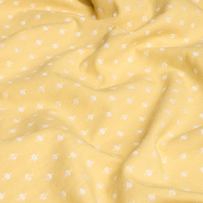 SCHUMACHER FABRIC  NEW TRADITIONAL BARLOW   IVORY ON YELLOW   - 75534