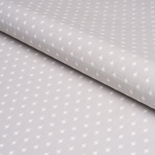 SCHUMACHER  NEW TRADITIONAL BARLOW PATTERN WOVEN PATTERN WOVEN IVORY ON GREY   - 75535