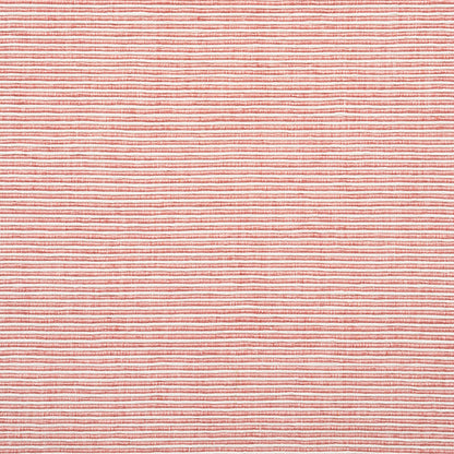 Peach-pink striped fabric with fine horizontal lines and soft woven texture; ideal for apparel or upholstery.