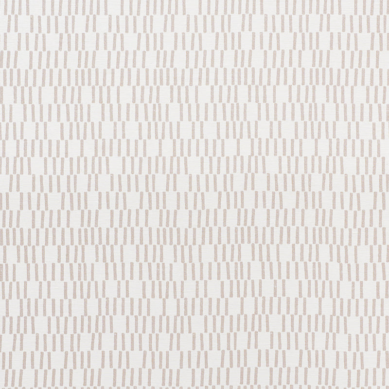Ivory textile with pale beige vertical dash pattern; subtle geometric weave for upholstery or wallpaper.