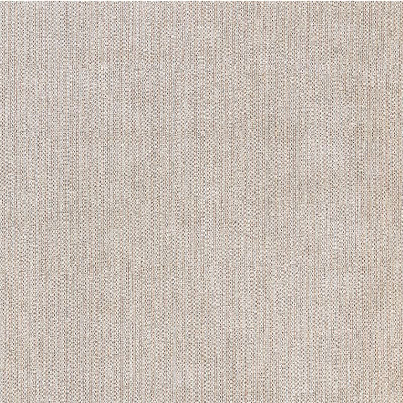 Beige woven fabric with fine vertical ribbing; linen-like texture suitable for upholstery or drapery.