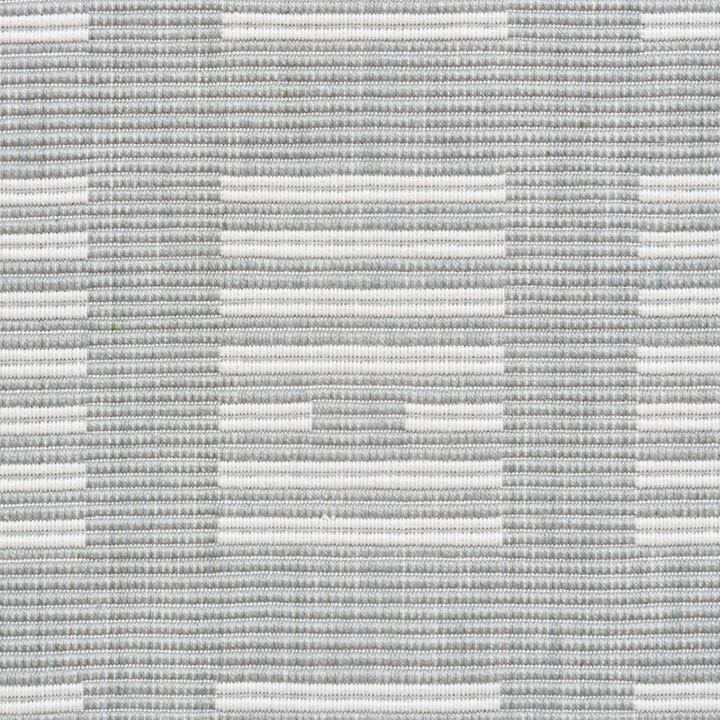 Light gray and white woven fabric with a striped, plaid-like pattern and subtle texture.