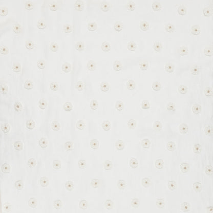 SCHUMACHER  NATURAL SHEERS BUTTON FLOWER SHEER SHEERS & CASEMENTS SHEERS & CASEMENTS IVORY   - 75750