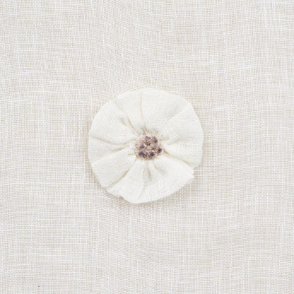 SCHUMACHER  NATURAL SHEERS BUTTON FLOWER SHEER SHEERS & CASEMENTS SHEERS & CASEMENTS IVORY   - 75750