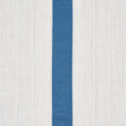 SCHUMACHER  NATURAL SHEERS STRIPE APPLIQU?? SHEER SHEERS & CASEMENTS SHEERS & CASEMENTS BLUE   - 75760