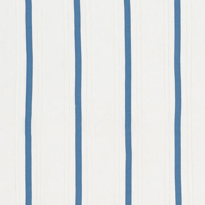 SCHUMACHER  NATURAL SHEERS STRIPE APPLIQU?? SHEER SHEERS & CASEMENTS SHEERS & CASEMENTS BLUE   - 75760
