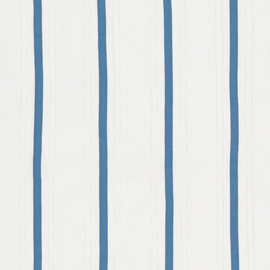 SCHUMACHER  NATURAL SHEERS STRIPE APPLIQU?? SHEER SHEERS & CASEMENTS SHEERS & CASEMENTS BLUE   - 75760