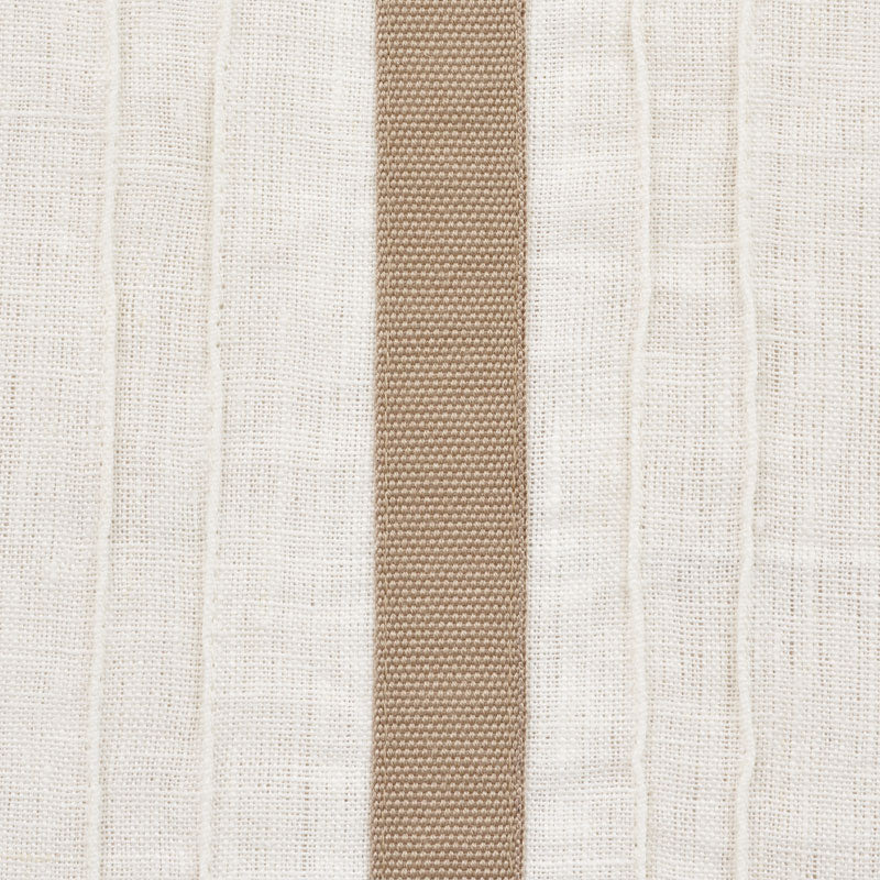 SCHUMACHER  NATURAL SHEERS STRIPE APPLIQU?? SHEER SHEERS & CASEMENTS SHEERS & CASEMENTS TAN   - 75762