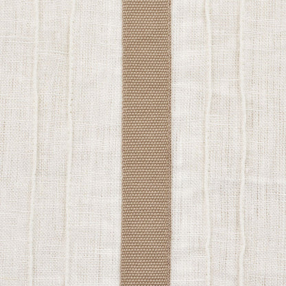 SCHUMACHER  NATURAL SHEERS STRIPE APPLIQU?? SHEER SHEERS & CASEMENTS SHEERS & CASEMENTS TAN   - 75762