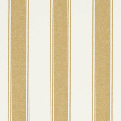 Beige-gold vertical stripes with thin white lines on an off-white background; striped fabric pattern.