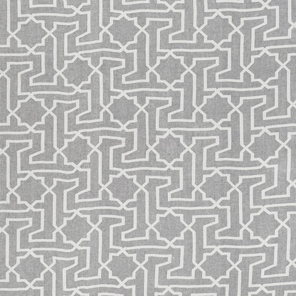 SCHUMACHER FABRIC  PATTERNED SHEERS & CASEMENTS ARABESQUE MAZE SHEER   GREY   - 75870