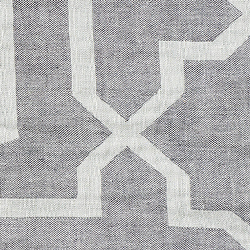 SCHUMACHER FABRIC  PATTERNED SHEERS & CASEMENTS ARABESQUE MAZE SHEER   GREY   - 75870
