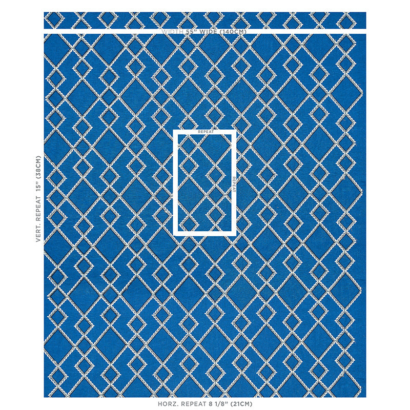 SCHUMACHER  HAPPY TOGETHER II BRANSON EMBROIDERY EMBROIDERIES EMBROIDERIES BLUE   - 75891