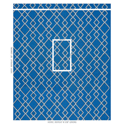 SCHUMACHER  HAPPY TOGETHER II BRANSON EMBROIDERY EMBROIDERIES EMBROIDERIES BLUE   - 75891