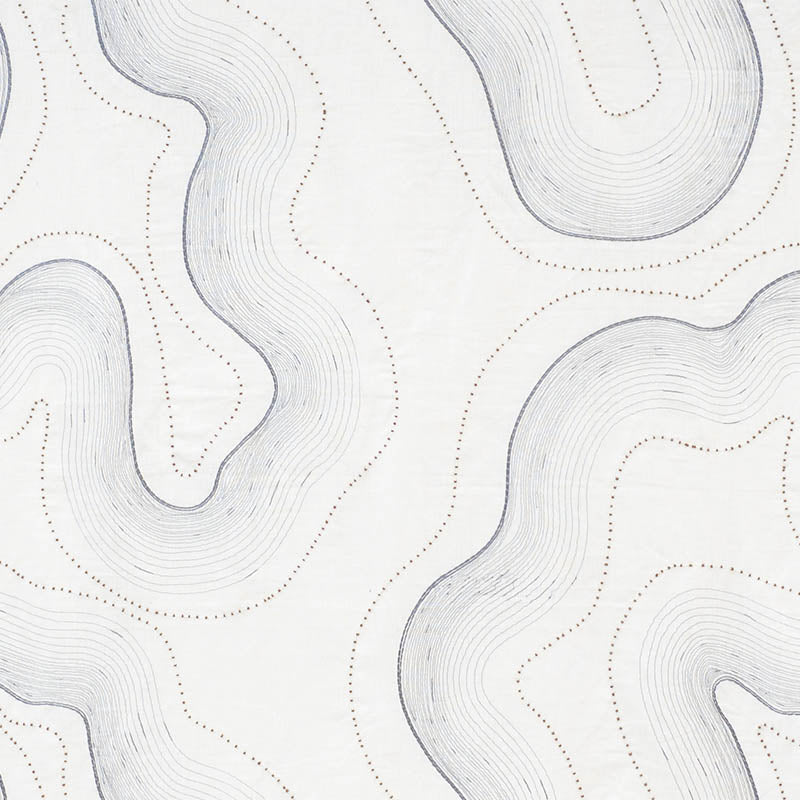 SCHUMACHER  PATTERNED SHEERS & CASEMENTS TOPO BEADED SHEER SHEERS & CASEMENTS SHEERS & CASEMENTS SLATE   - 75901