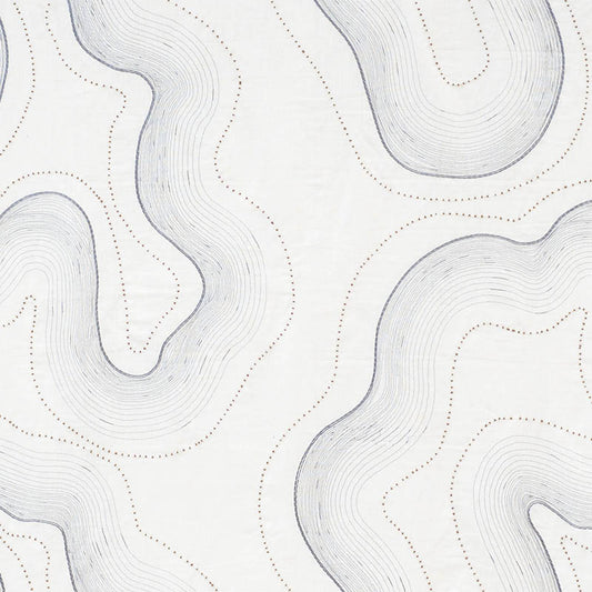 SCHUMACHER  PATTERNED SHEERS & CASEMENTS TOPO BEADED SHEER SHEERS & CASEMENTS SHEERS & CASEMENTS SLATE   - 75901