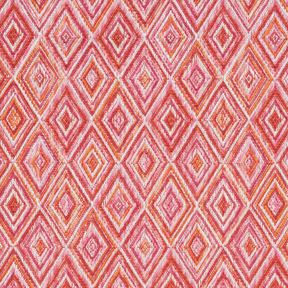 SCHUMACHER  INDOOR/OUTDOOR: PRINTS & WOVENS DIAMOND STRIE INDOOR/OUTDOOR PATTERN WOVENS,HIGH PERFORMANCE,INDOOR/OUTDOOR PATTERN WOVENS,HIGH PERFORMANCE,INDOOR/OUTDOOR PINK , ORANGE   - 75922