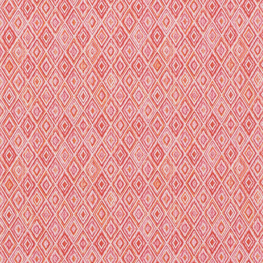 SCHUMACHER  INDOOR/OUTDOOR: PRINTS & WOVENS DIAMOND STRIE INDOOR/OUTDOOR PATTERN WOVENS,HIGH PERFORMANCE,INDOOR/OUTDOOR PATTERN WOVENS,HIGH PERFORMANCE,INDOOR/OUTDOOR PINK , ORANGE   - 75922