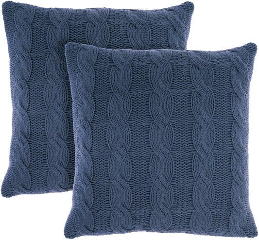 NOURISON HOME   18" x 18" Set of 2 Mina Victory Farmhouse Navy    - 798019087692