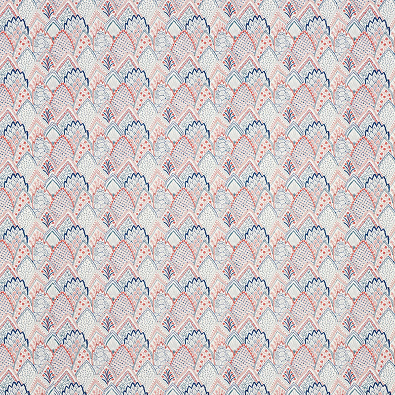 SCHUMACHER  PALAMPORE ALBIZIA EMBROIDERY EMBROIDERIES EMBROIDERIES DELFT , ROSE   - 76310