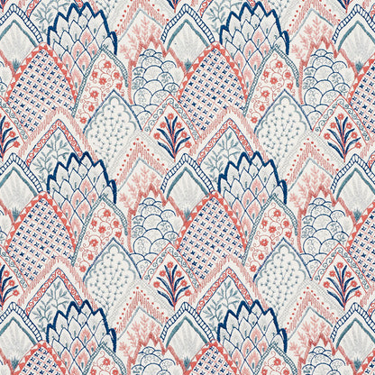 SCHUMACHER  PALAMPORE ALBIZIA EMBROIDERY EMBROIDERIES EMBROIDERIES DELFT , ROSE   - 76310