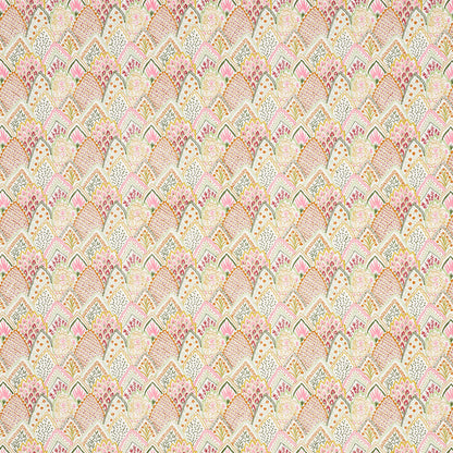 SCHUMACHER  PALAMPORE ALBIZIA EMBROIDERY EMBROIDERIES EMBROIDERIES PINK , LEAF   - 76312