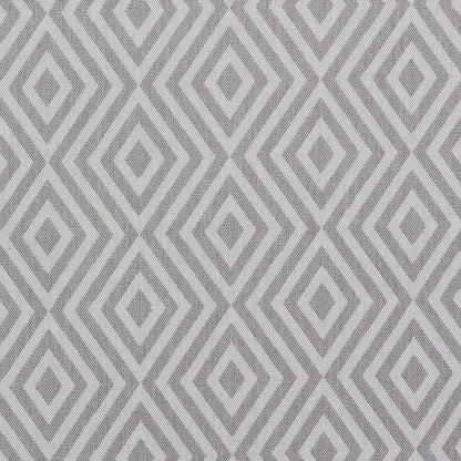Muted grey diamond lattice pattern with repeating diamond shapes.
