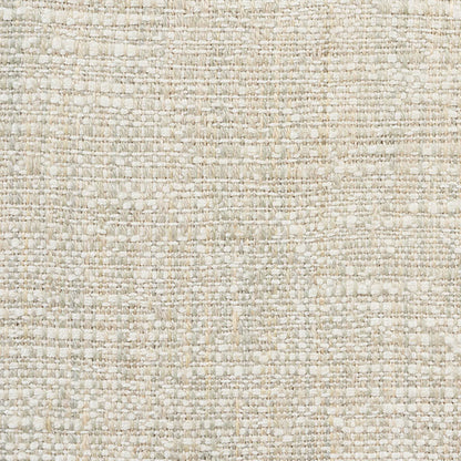 Beige woven rug close-up with natural fiber texture and subtle striped pattern; neutral decor.